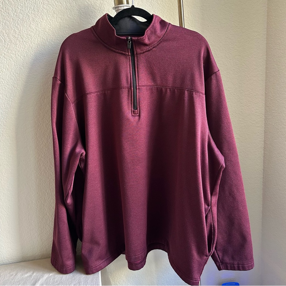 PGA Tour Red 1/4 Zip Pullover Sweatshirt